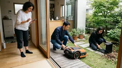芝刈りの先へ。モジュール交換で庭仕事を任せる「庭作業ロボット」入門